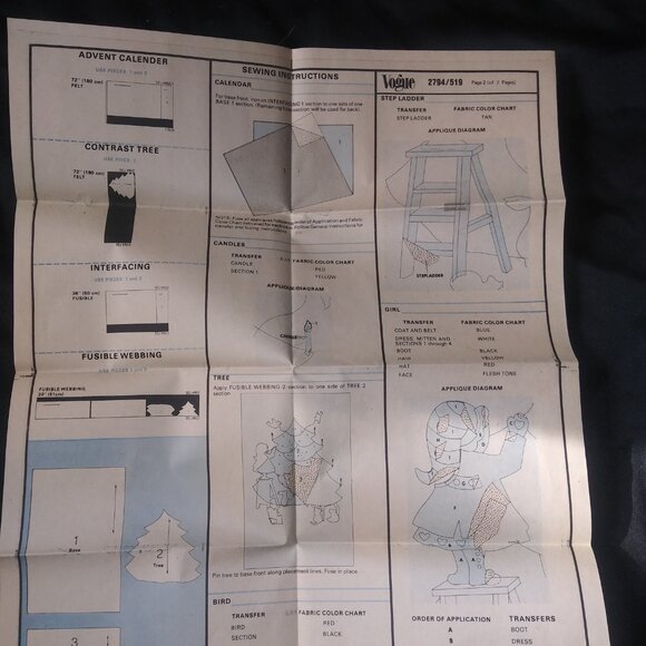 Vintage VOGUE Advent Calendar and Ornaments Christmas Pattern UNCUT #2794 - Picture 6 of 16